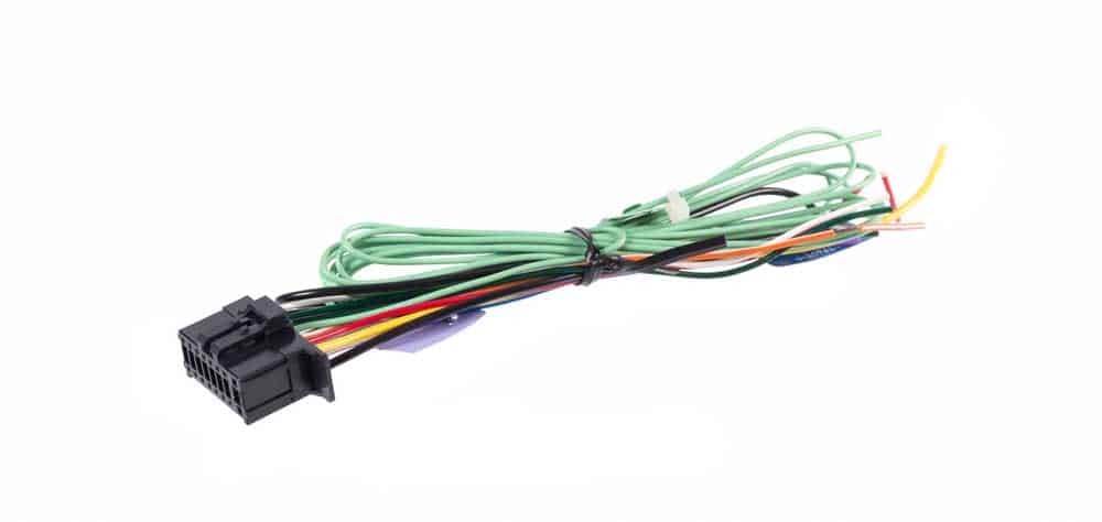 Car audio wiring with its connector