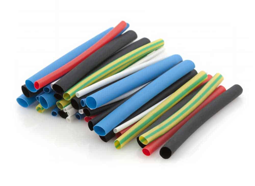 Colored heat shrink tubing