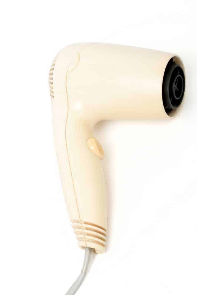 A hairdryer with a flexible over-molded cable. 
