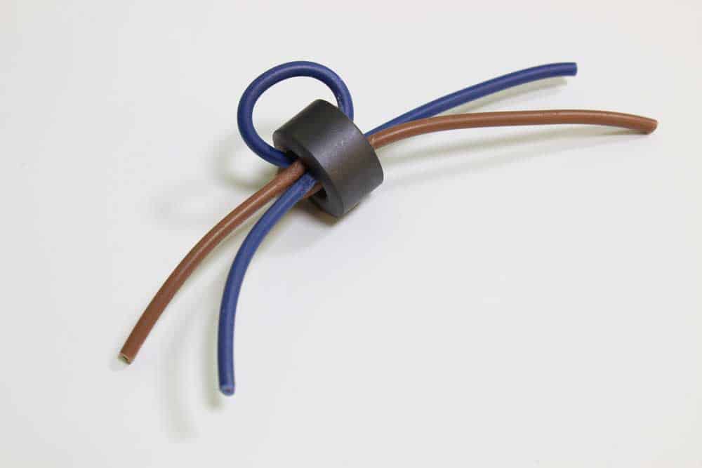 A ferrite ring filter to protect against EMI