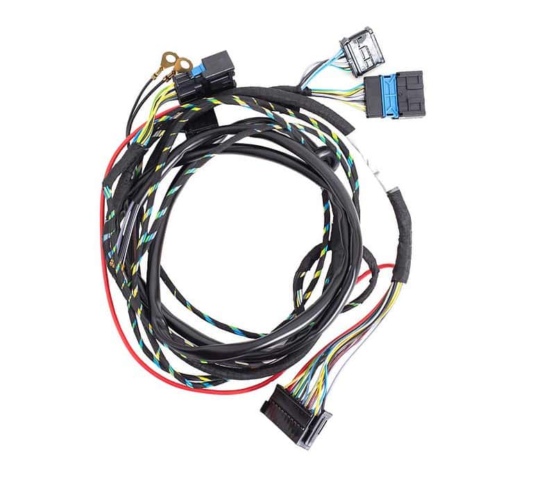 Car wiring harness with adapters and connectors