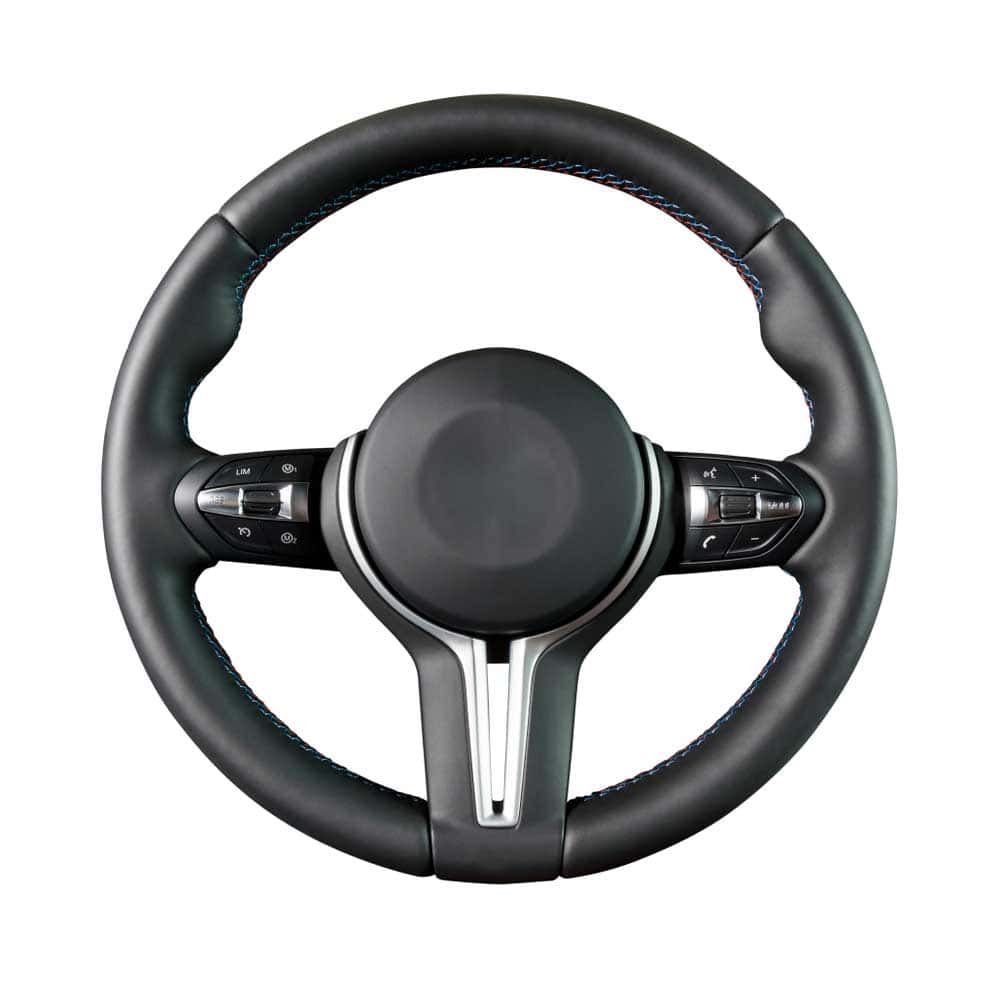 A Car's Steering Wheel. 