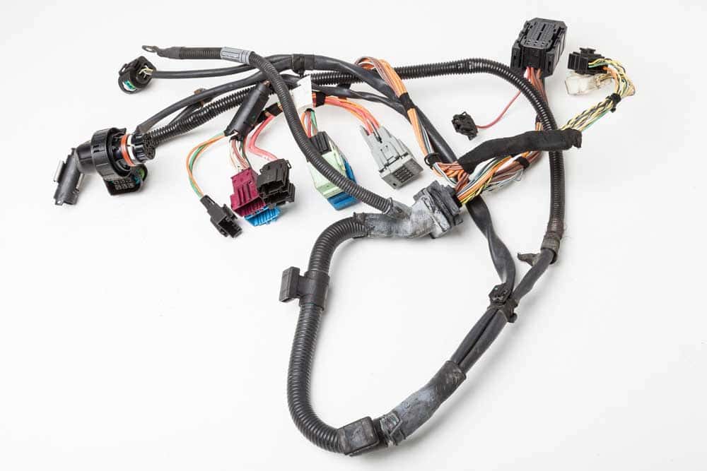 A car wire harness with multiple connectors