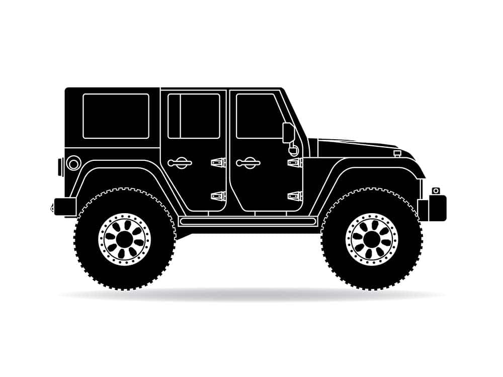 A vector image of a Jeep Hardtop