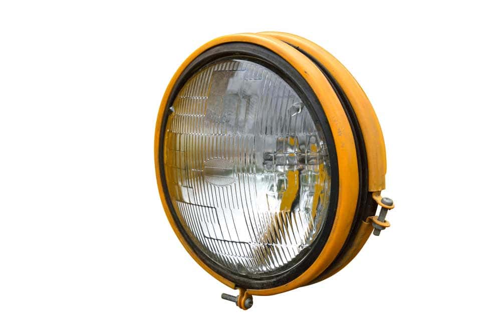 A tractor headlight.